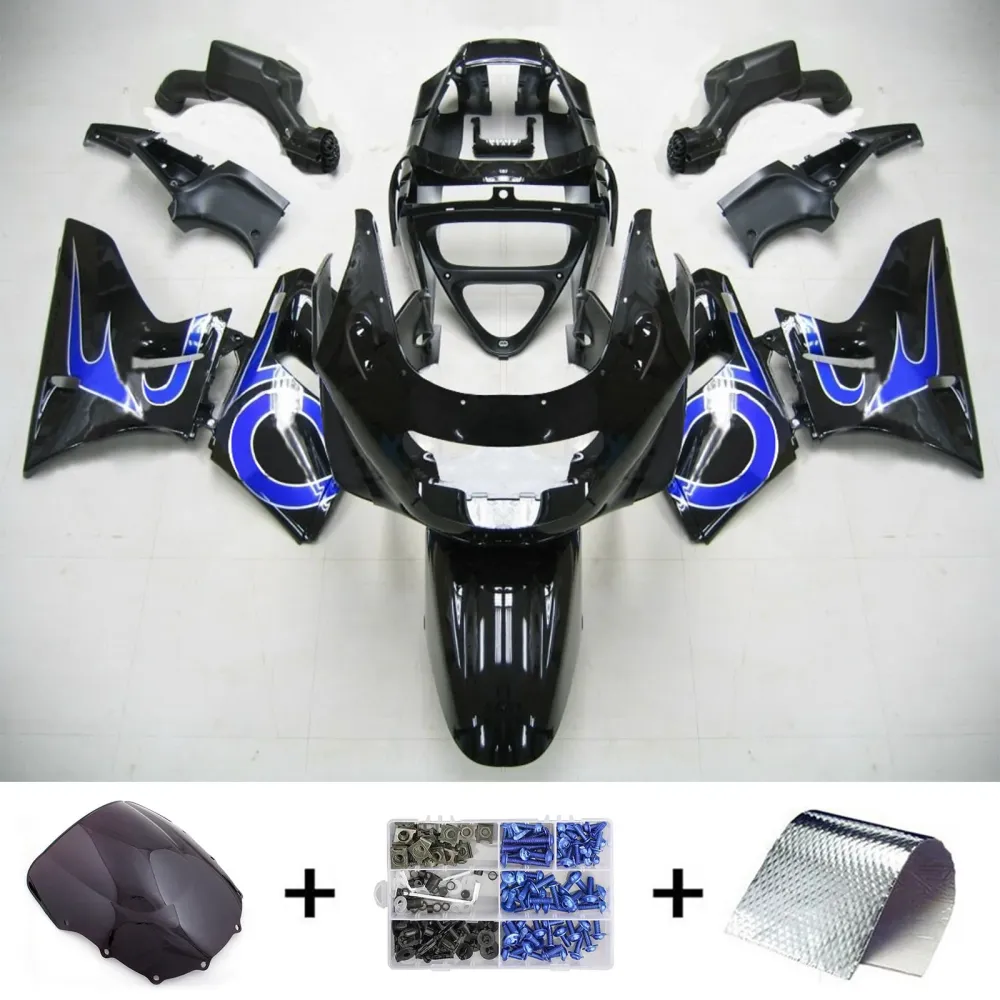 1993-2007 Kawasaki ZZR400 1998-2003 ZZR600 Amotopart Injection Fairing Kit Bodywork Plastic ABS #102