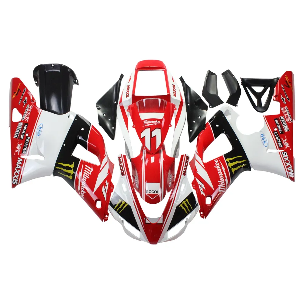 1998-1999 Yamaha YZF 1000 R1 Injeksjon Fairing Kit Bodywork Plastic ABS #109 Amotopart