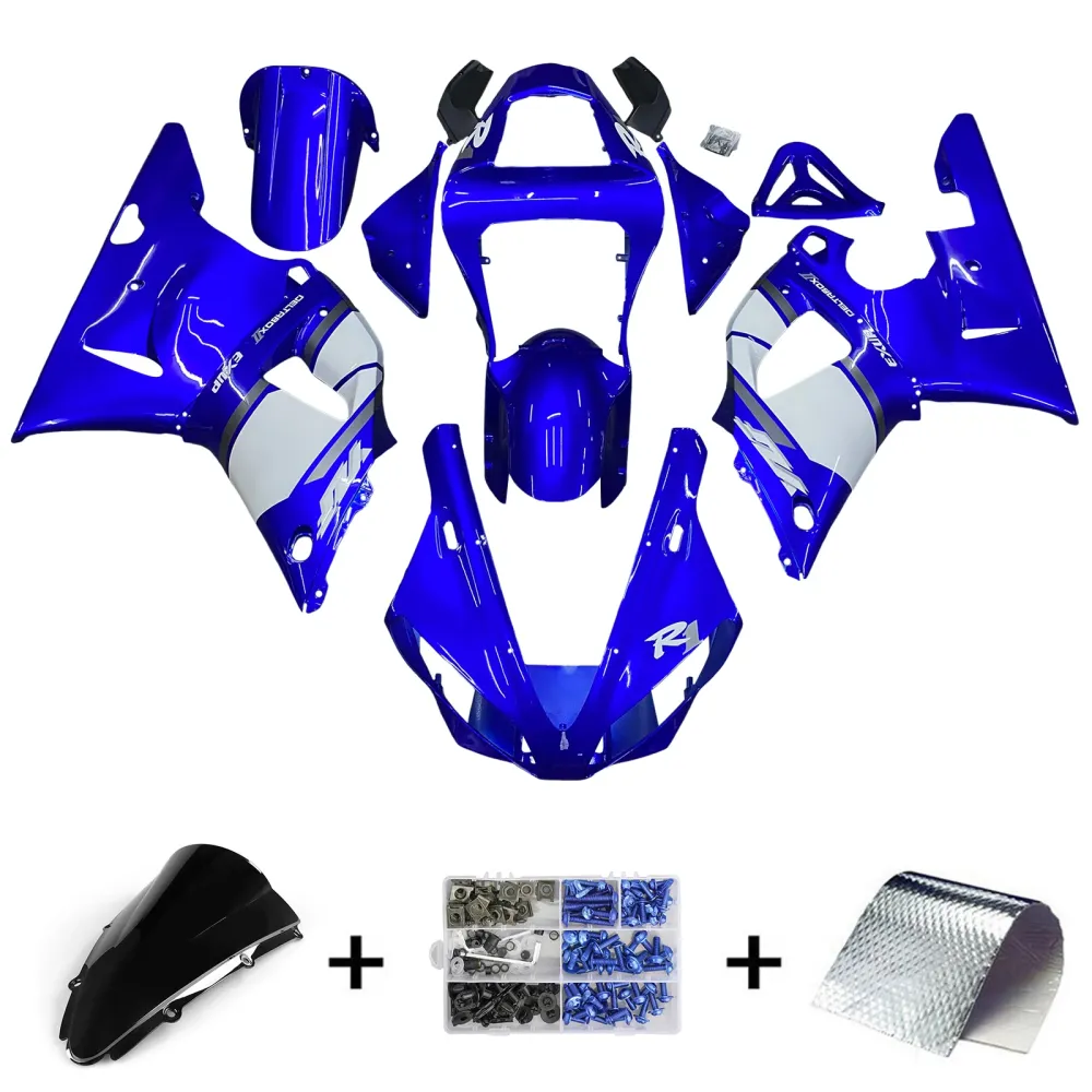 2000-2001 Yamaha YZF R1 YZF-R1 YZFR1 ABS PLASTIC BODYWORK Fairing Kit Set #16 Amotopart