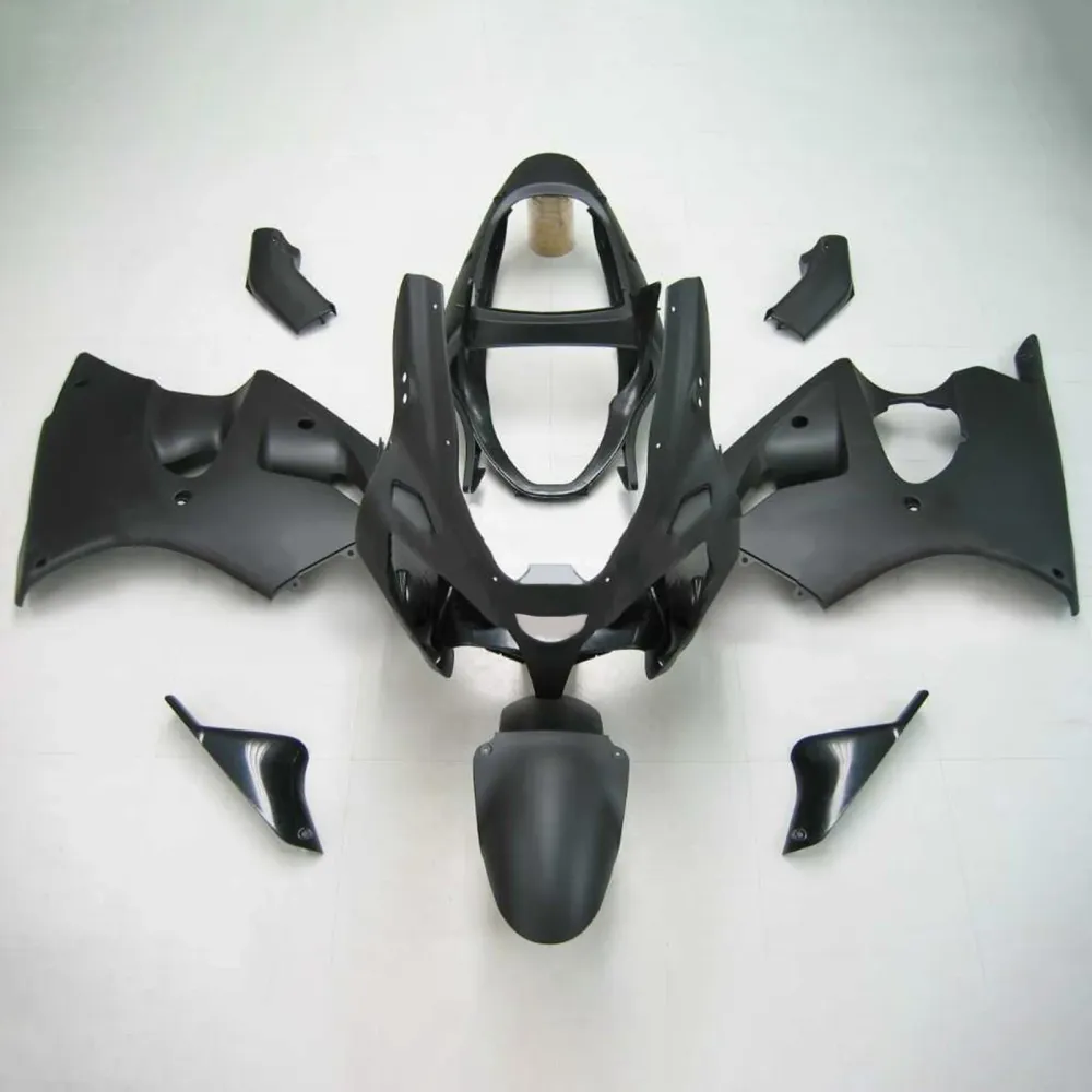 2000-2002 Kawasaki ZX6R 636 Black Fairing Kit Amotopart