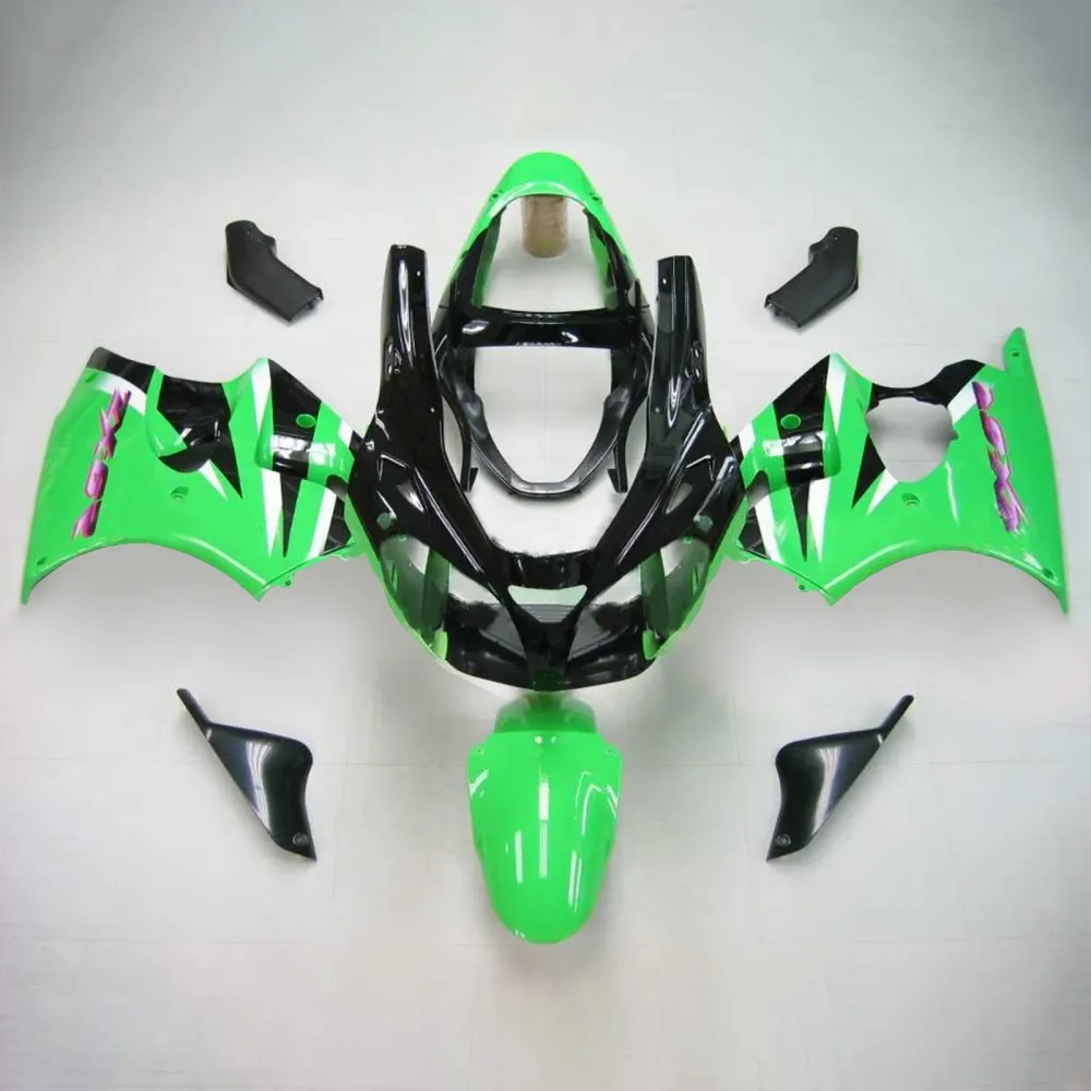 2000-2002 Kawasaki ZX6R 636 Green Fairing Kit Amotopart