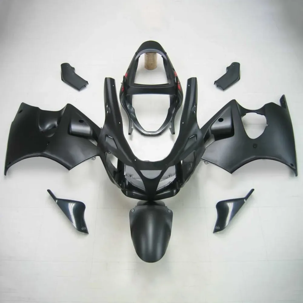 2000-2002 Kawasaki ZX6R Fairing All Black Kit Amotopart