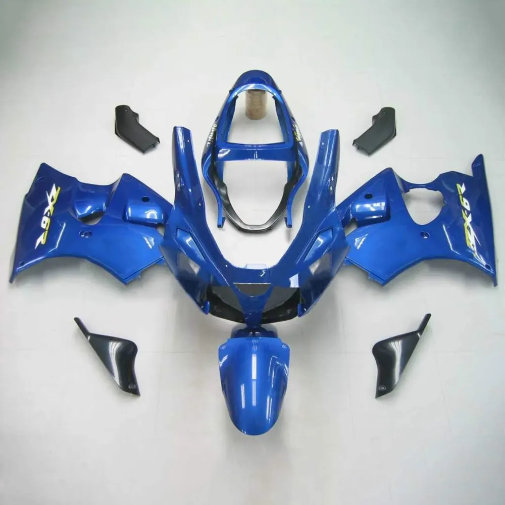 2000-2002 Kawasaki ZX6R Fairing Bright Blue Kit Amotopart