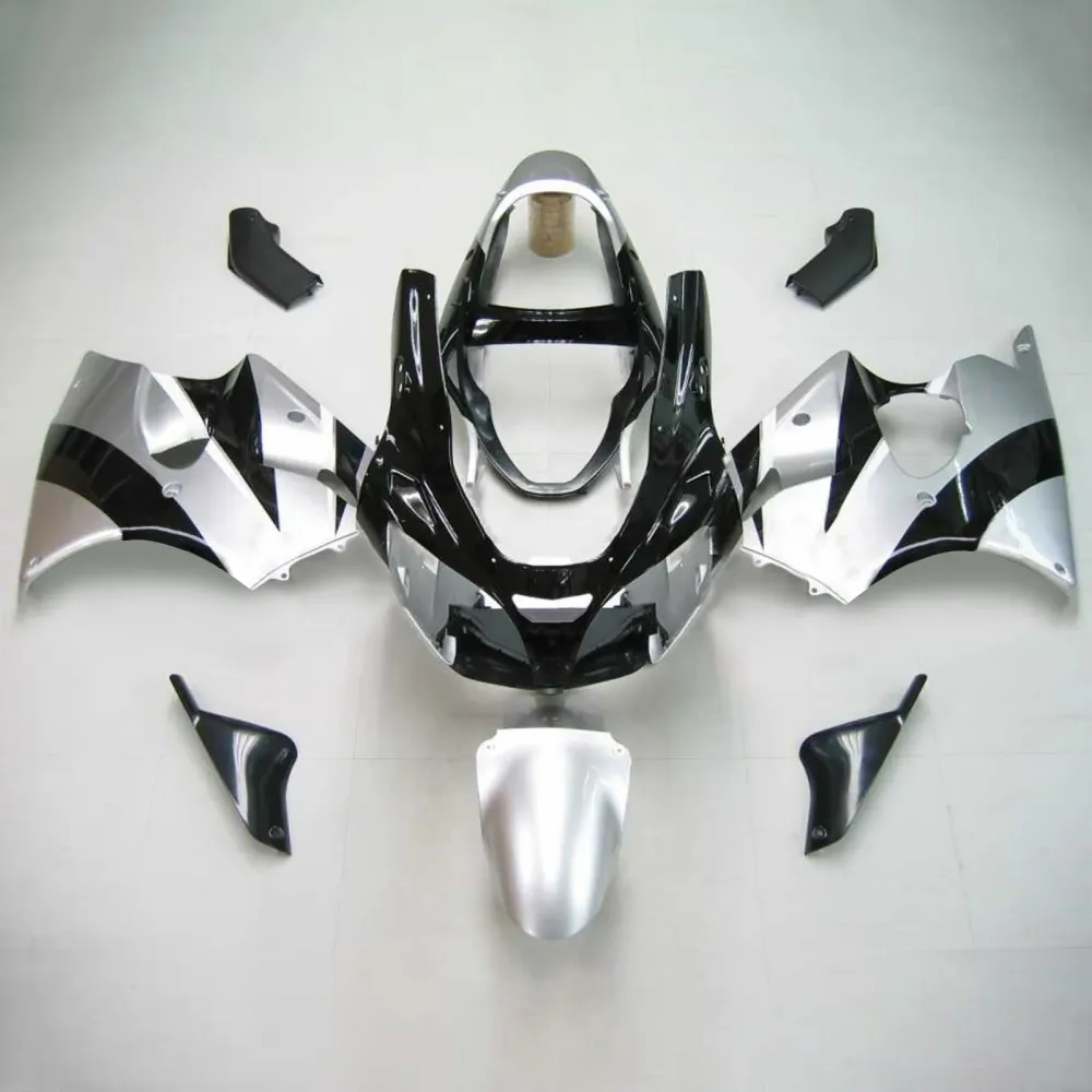 2000-2002 Kawasaki ZX6R Fairing Sliver Black Kit Amotopart