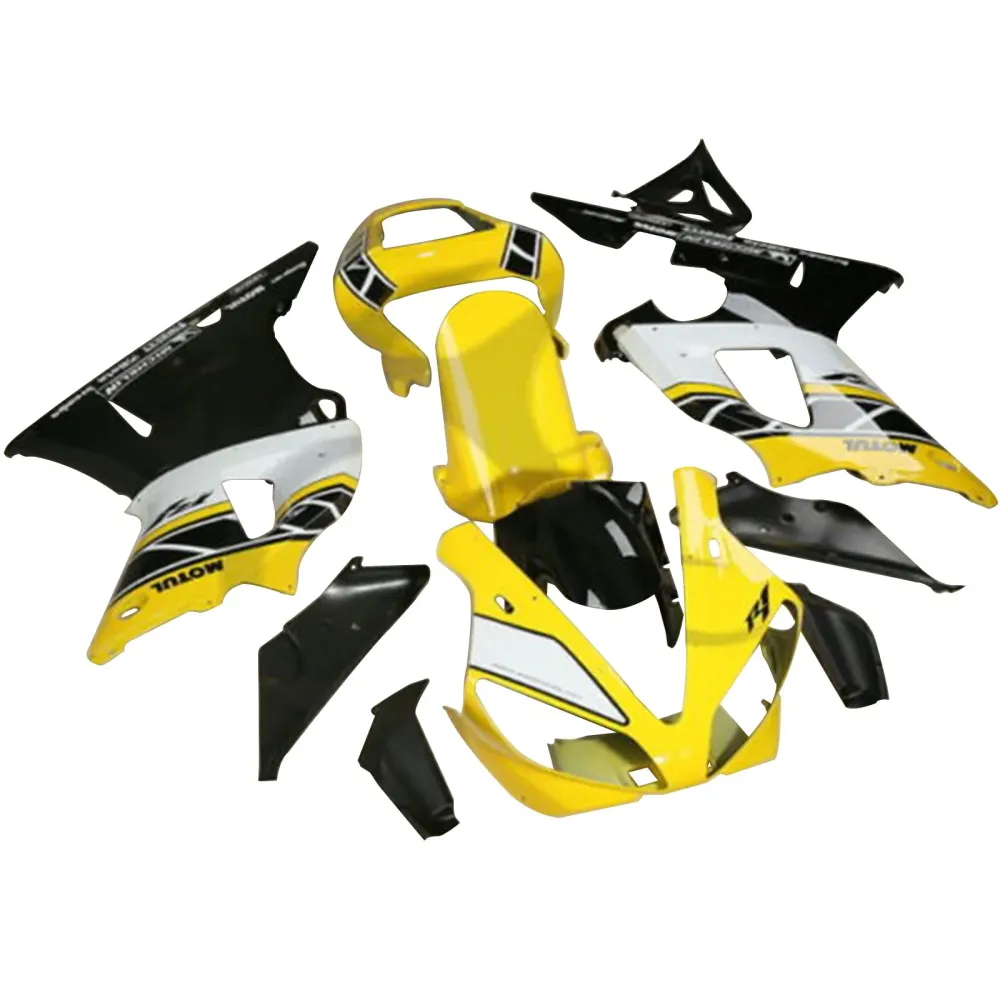 2001 Yamaha YZF R1 YZF-R1 1000 2000 GUL SVART ABS FAIRING BROUPSWORK KIT #15 Amotopart