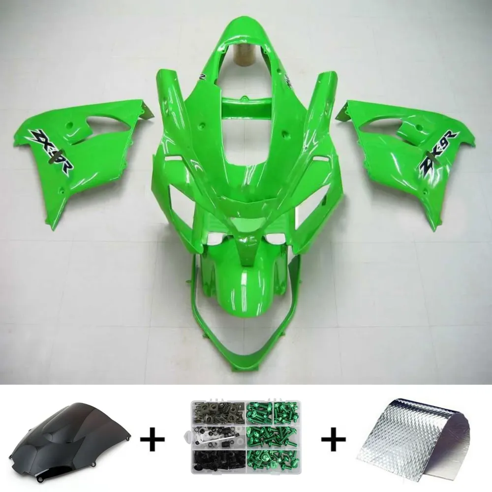2002-2003 Kawasaki ZX9R Injection Fairing Kit Bodywork Plastic ABS Amotopart