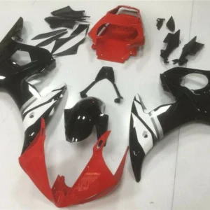 2003-2004 Fairing Injection Plastic Kit Fit Yamaha YZF R6 Red White Generic Amotopart