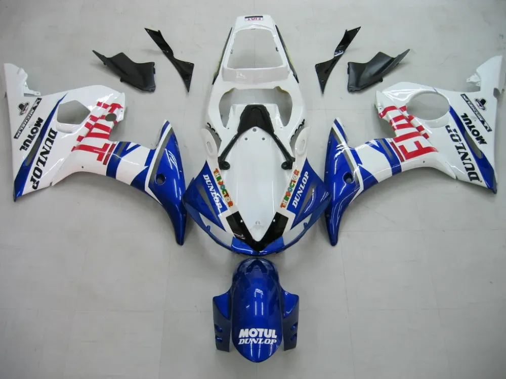 2003-2004 Yamaha R6 & 2006-2009 YZF R6S hvit flerfarget kåpesett Amotopart