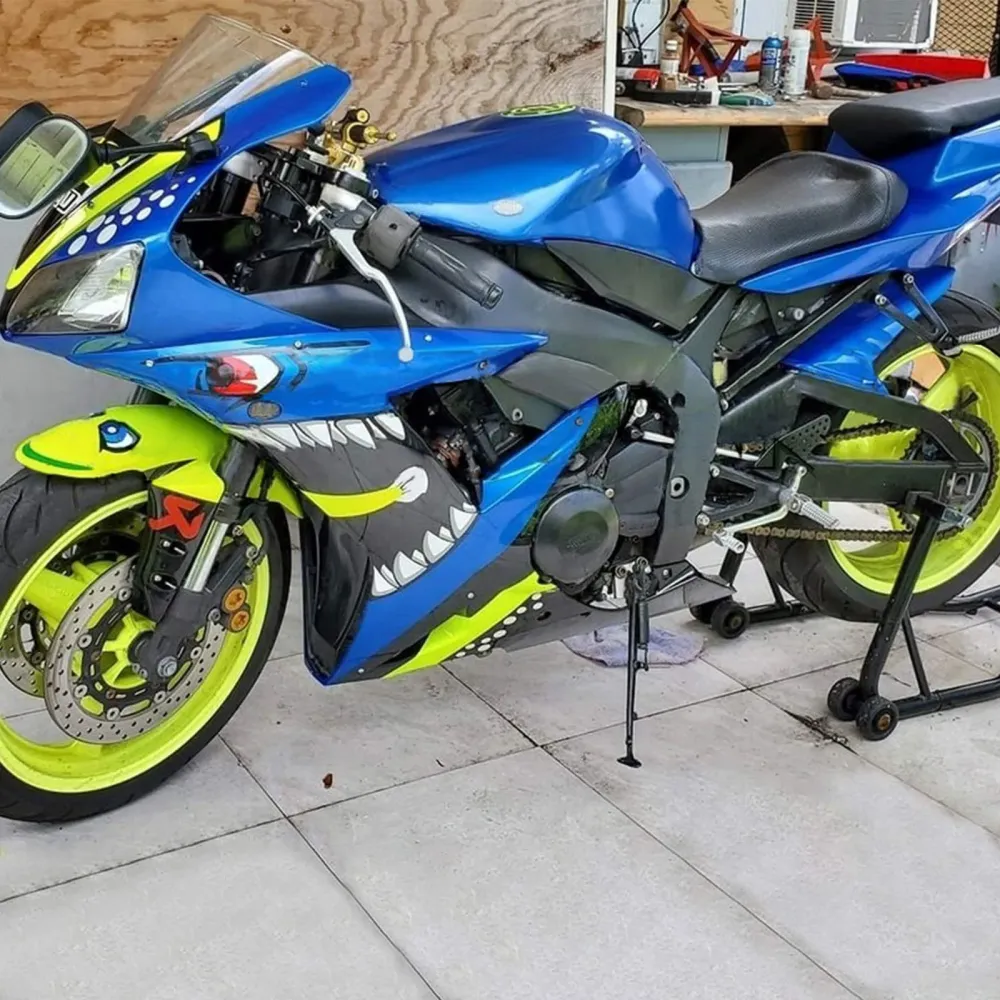 2003-2004 Yamaha YZF 600 R6 2006-2009 R6S Injeksjon Fairing Kit Bodywork Plastic ABS #145 Amotopart