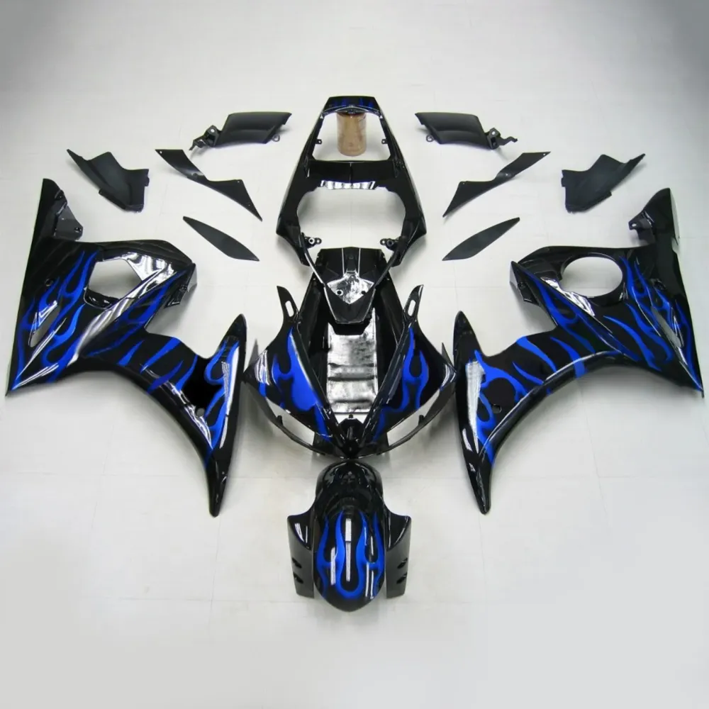 2003-2004 Yamaha YZF 600 R6 R6s Injeksjon Fairing Kit Bodywork Plast Abs #158 Amotopart