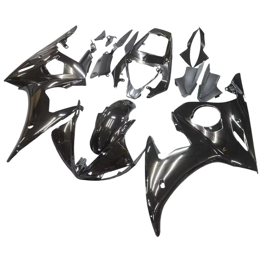 2003-2004 Yamaha YZF R6 Fairing Gloss Black Kit Amotopart