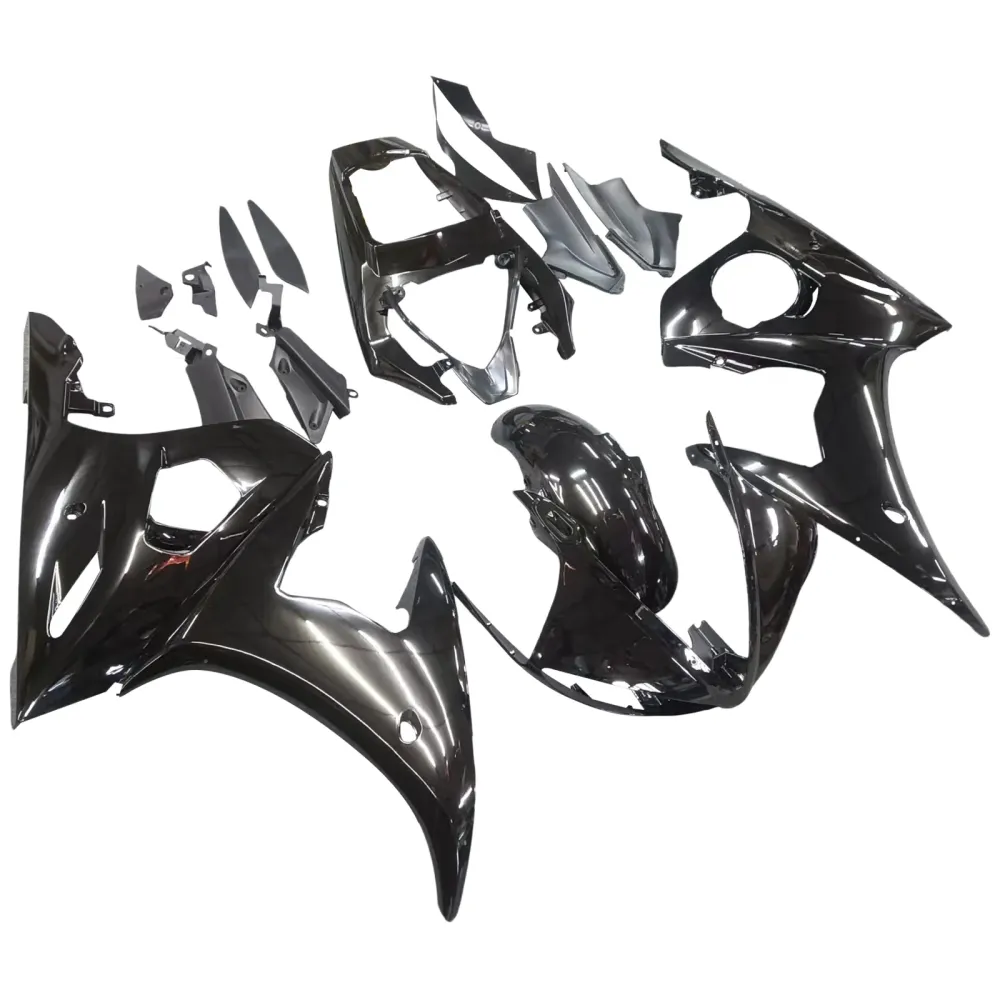2003-2004 Yamaha YZF R6 Fairing Gloss Black Kit Amotopart