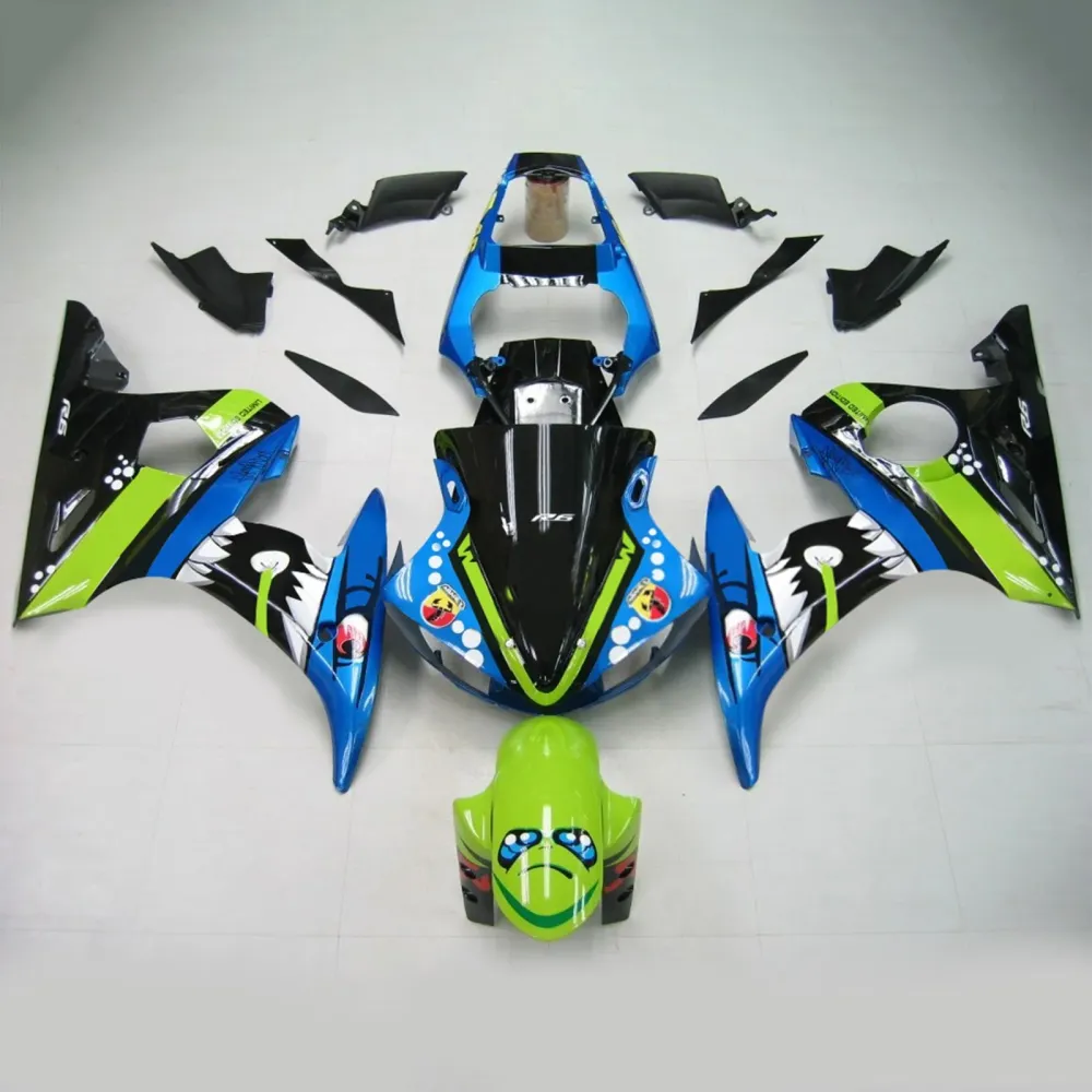 2005 Yamaha YZF 600 R6 Injection Fairing Kit Bodywork Plastic ABS #145 Amotopart