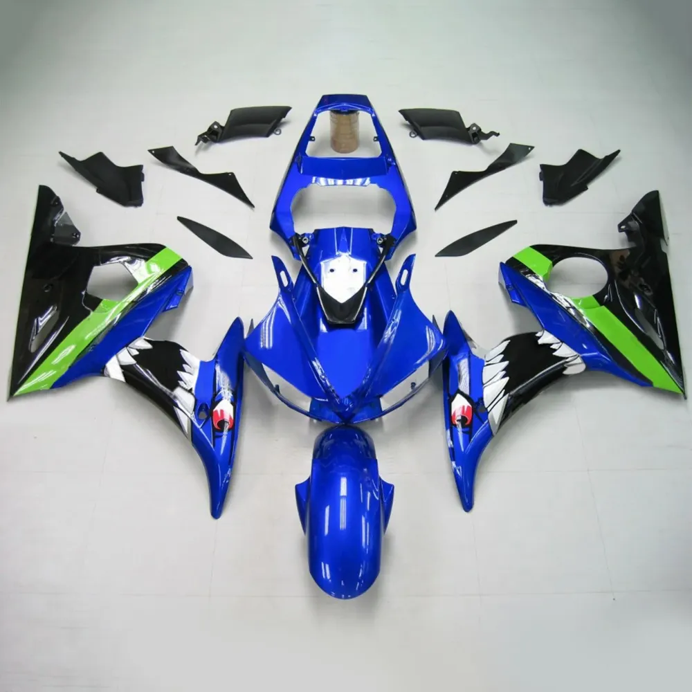 2005 Yamaha YZF 600 R6 Injection Fairing Kit Bodywork Plastic ABS #150 Amotopart