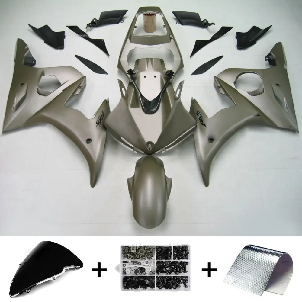 2005 Yamaha YZF 600 R6 Injection Fairing Kit Bodywork Plastic ABS #148 Amotopart