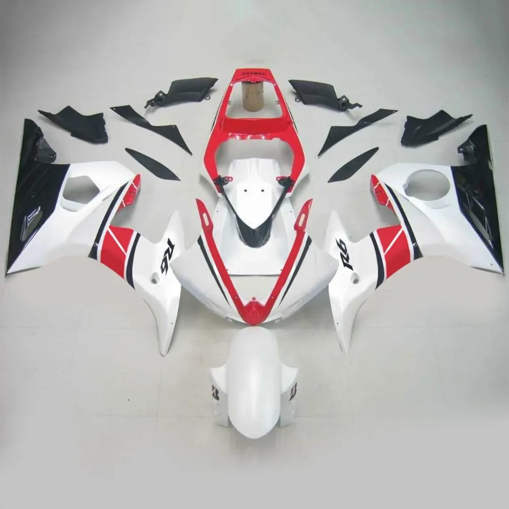 2005 Yamaha YZF 600 R6 Injection Fairing Kit Bodywork Plastic ABS #131 Amotopart