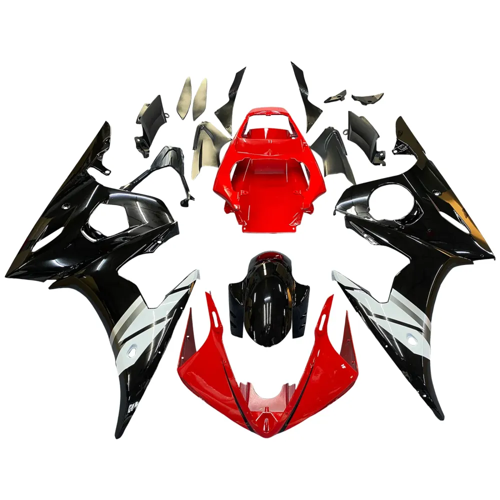 2005 Yamaha YZF R6 Fairing Red White Kit Amotopart