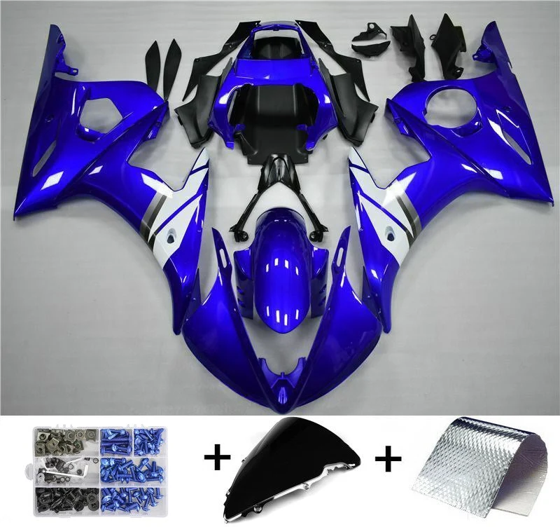 2005 Yamaha YZF-R6 Fairing Blue White Kit Amotopart