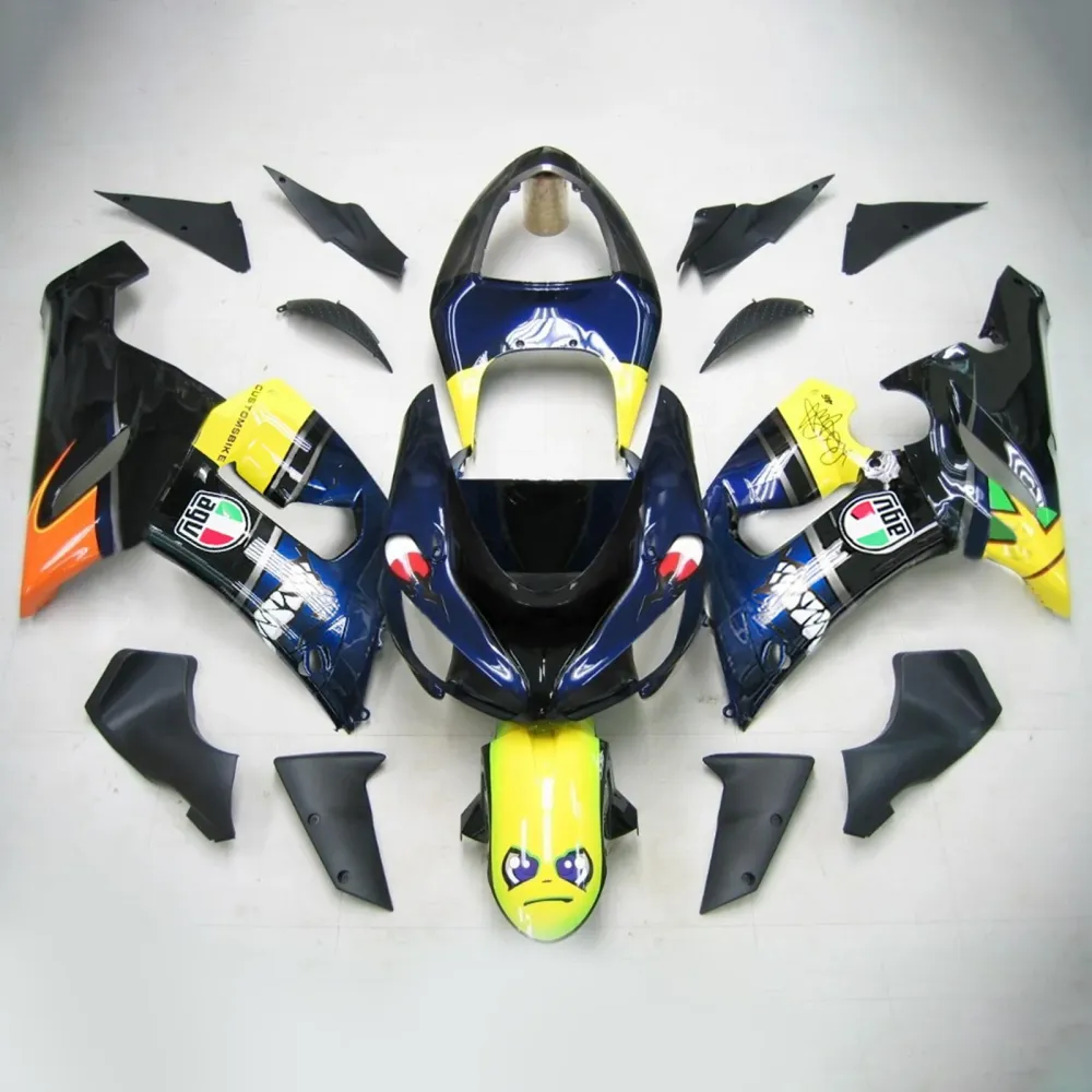 2005-2006 Kawasaki ZX6R 636 Amotopart Injection Fairing Kit Bodywork Plastic ABS #102