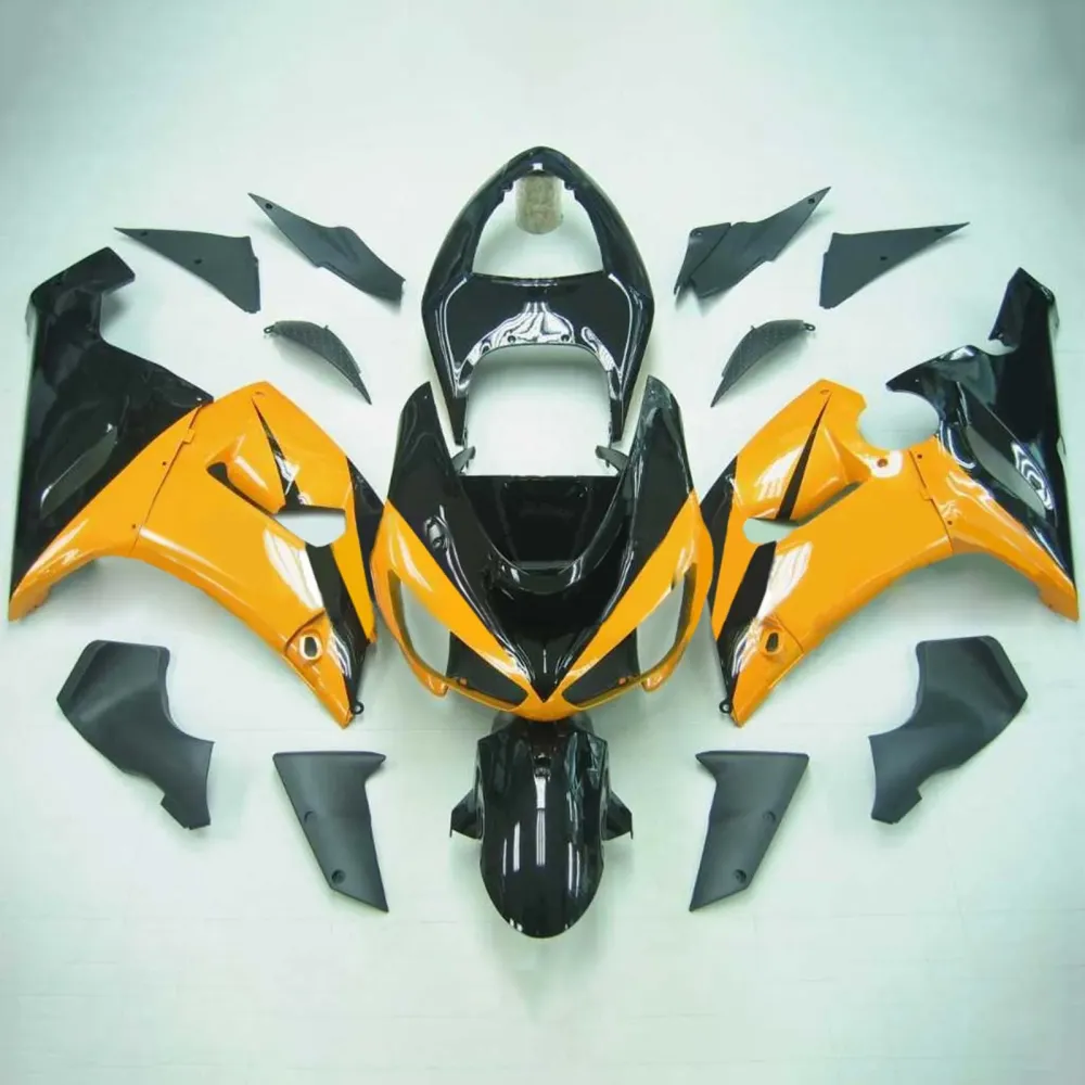 2005-2006 Kawasaki ZX6R 636 Amotopart Injeksjon Fairing Kit Bodywork Plastic ABS #125