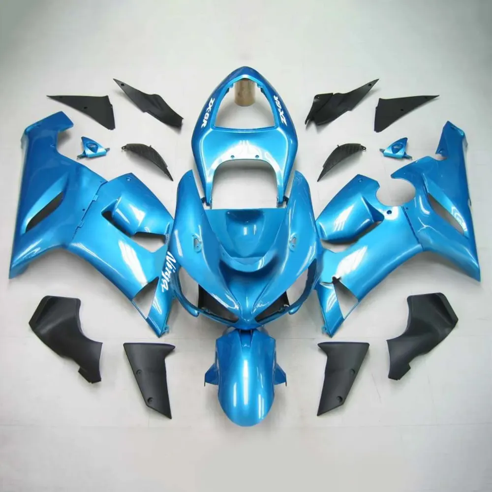 2005-2006 Kawasaki ZX6R 636 Amotopart Injeksjon Fairing Kit Bodywork Plastic ABS #139
