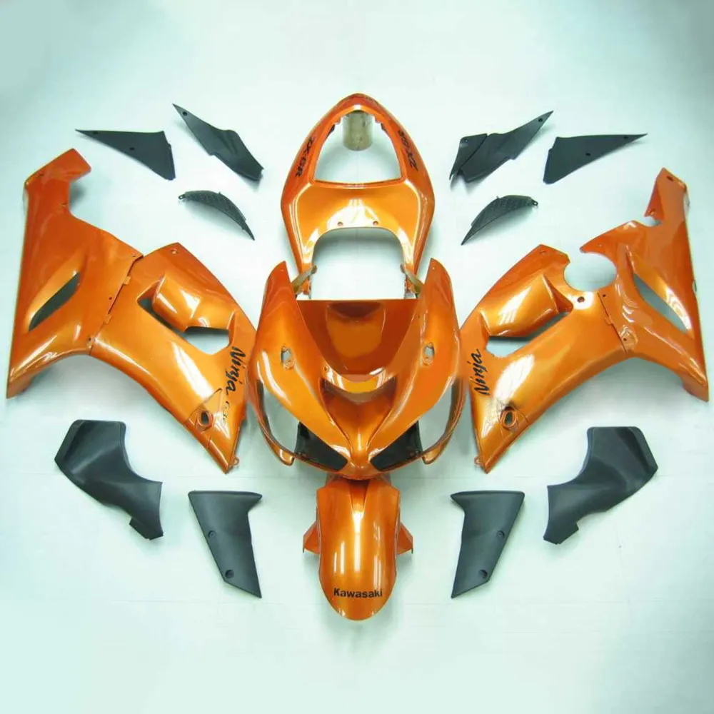 2005-2006 Kawasaki ZX6R 636 Amotopart Injeksjon Fairing Kit Bodywork Plastic ABS #109