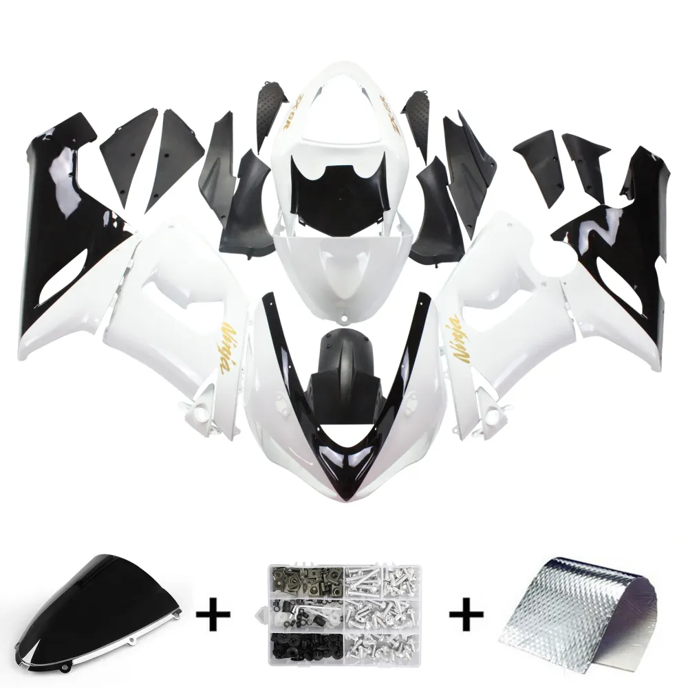2005-2006 Kawasaki ZX6R 636 Amotopart Injeksjon Fairing Kit Bodywork Plastic ABS #137