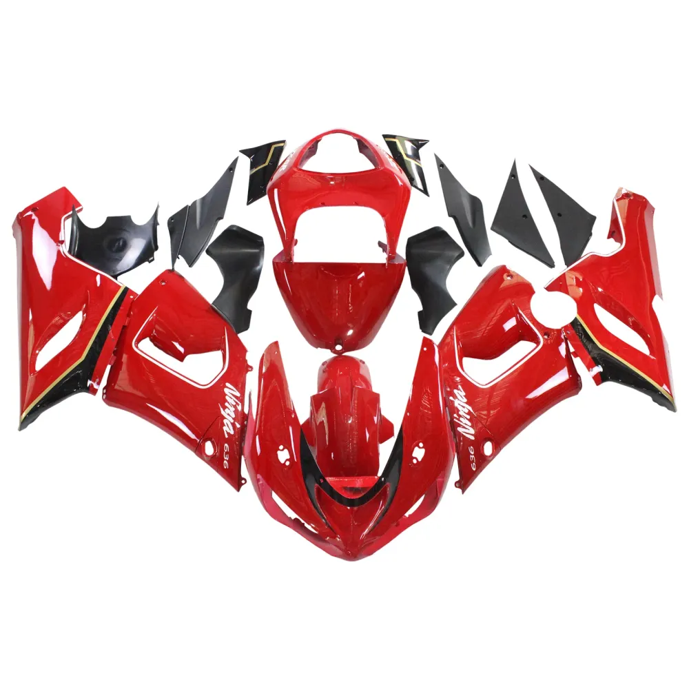 2005-2006 Kawasaki ZX6R 636 Amotopart Injeksjon Fairing Kit Bodywork Plastic ABS #136