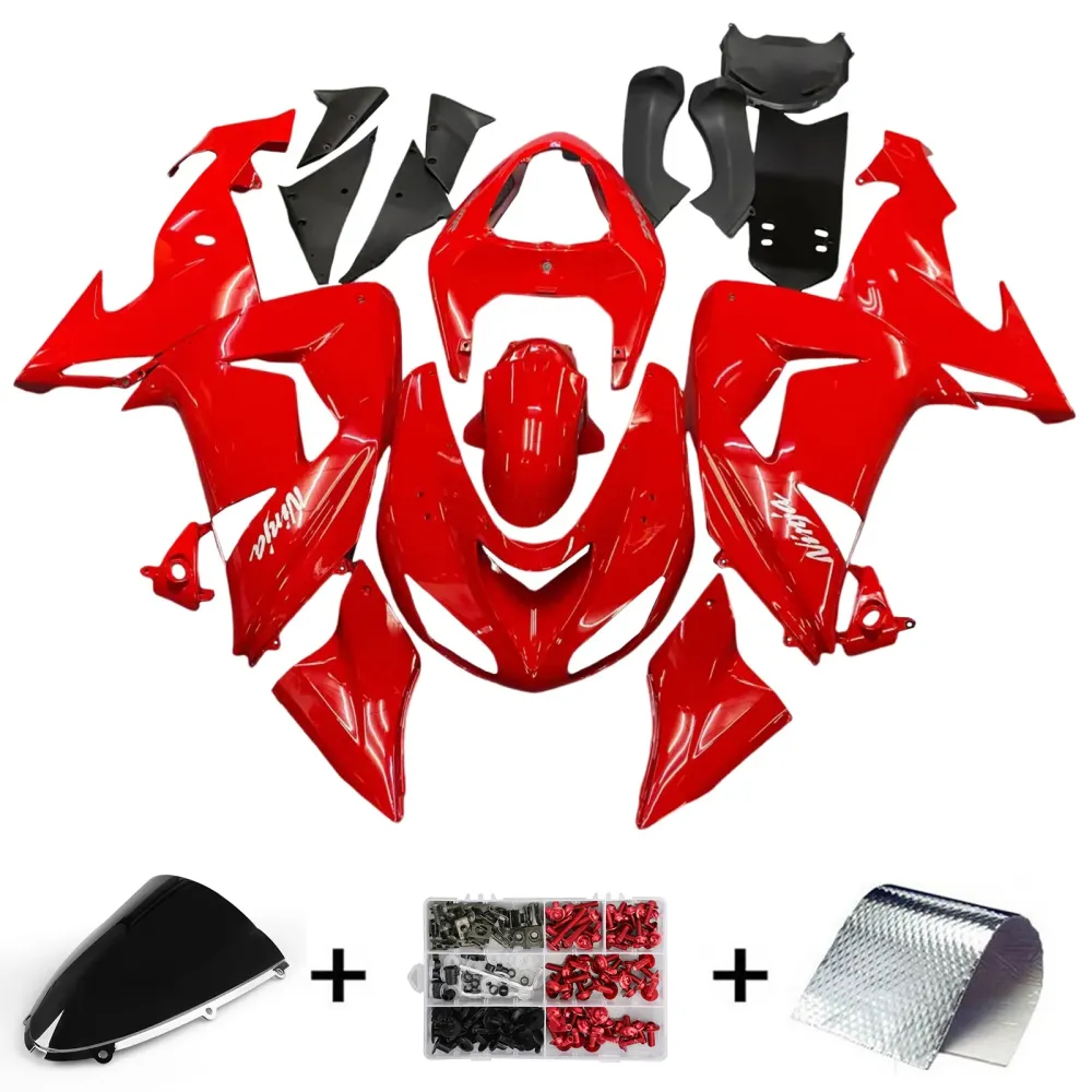 2006-2007 Kawasaki ZX10R Fairing Red Kit Amotopart