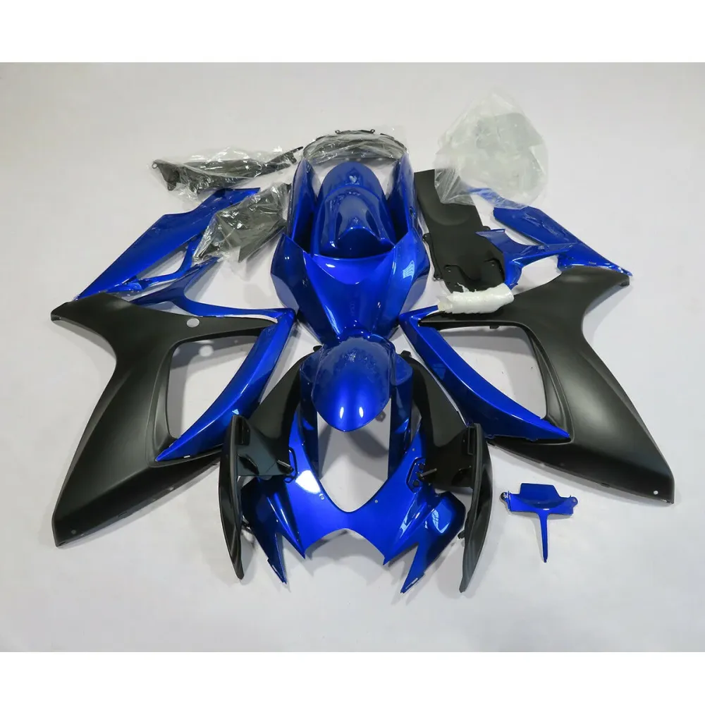2006-2007 Suzuki GSXR600 750 Fairing Blue Black Fairing Kit Amotopart