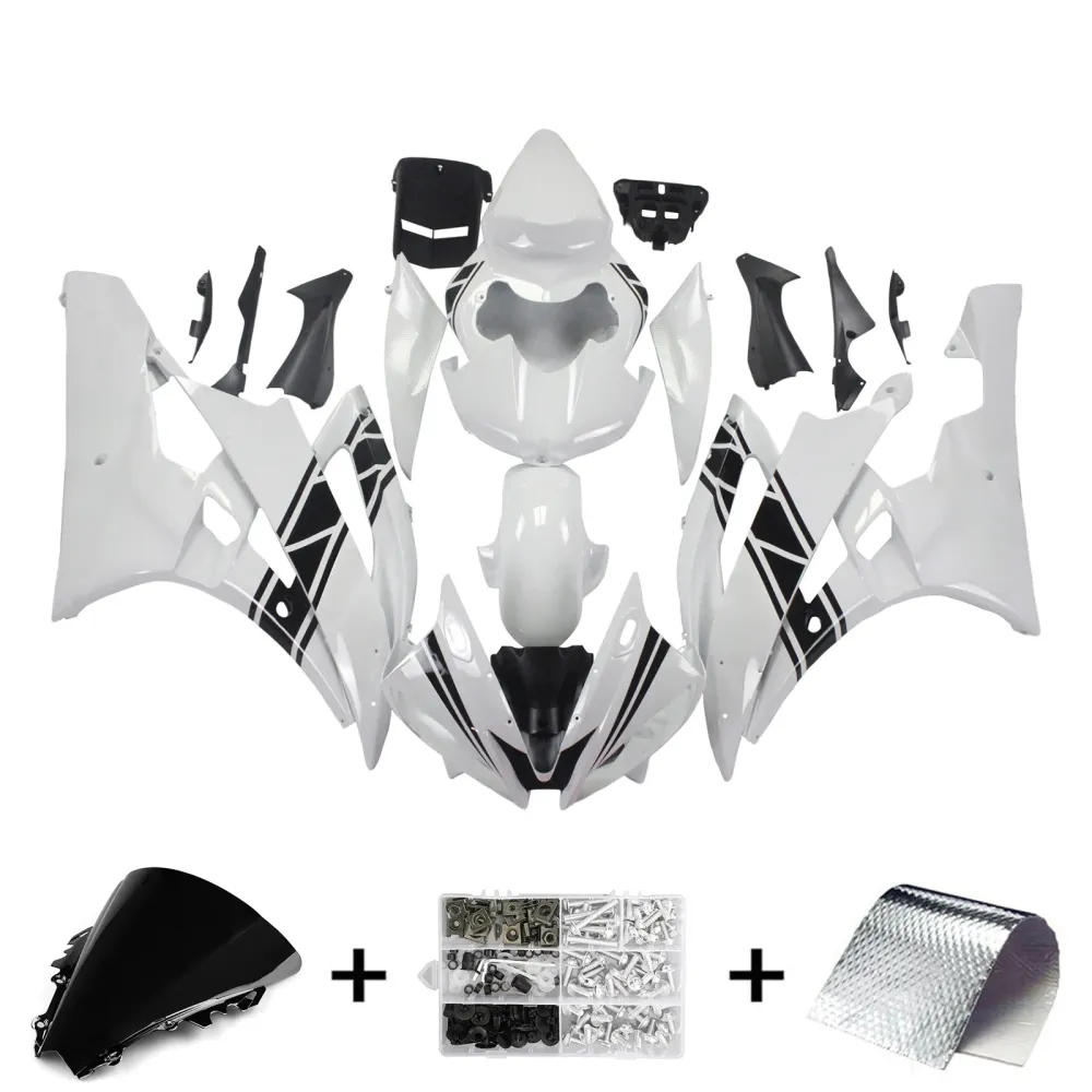 2006-2007 Yamaha YZF 600 R6 Amotopart Injection Fairing Kit Bodywork Plastic ABS #121