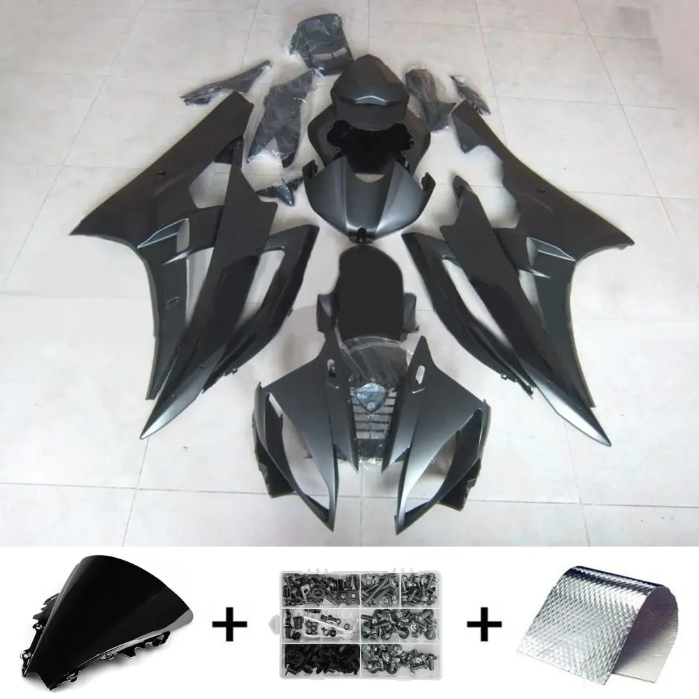 2006-2007 Yamaha YZF 600 R6 Injeksjon Fairing Kit Bodywork Plastic ABS #102 Amotopart
