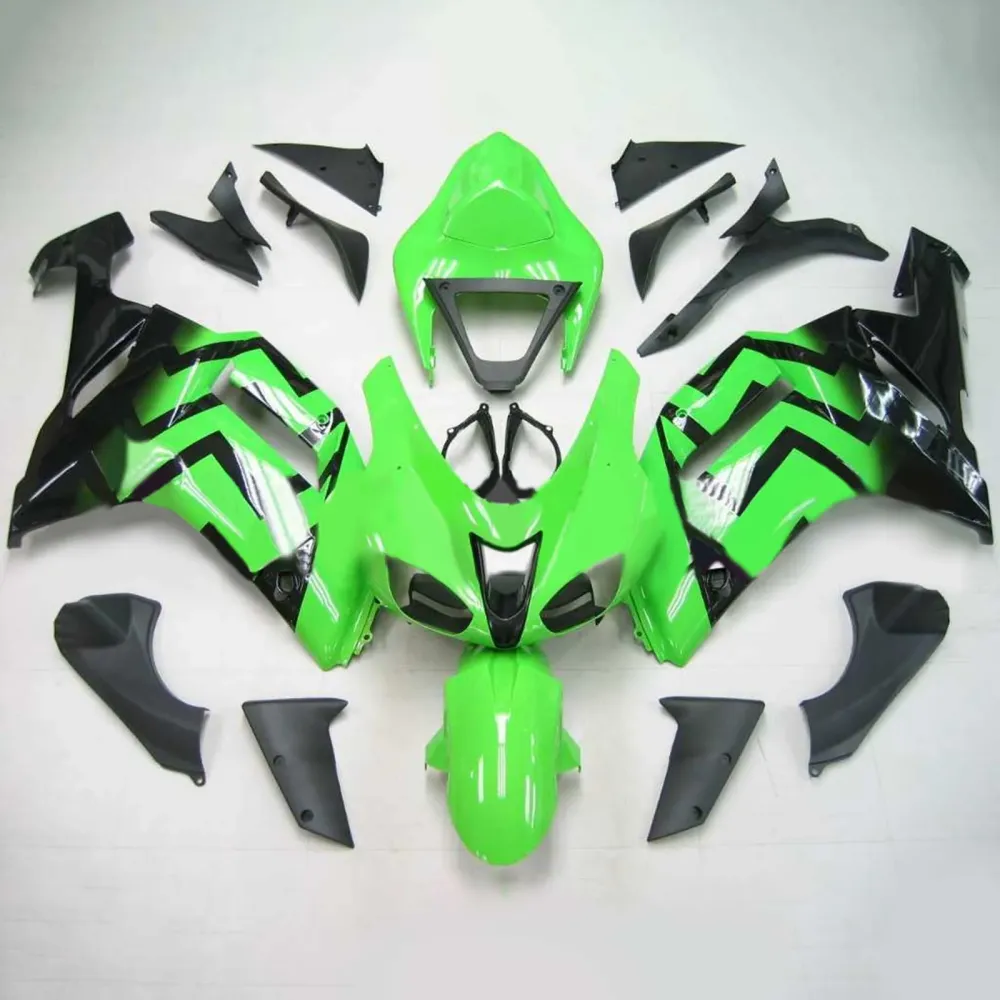 2007-2008 Kawasaki ZX6R 636 Amotopart Injection Fairing Kit Bodywork Plastic ABS #137