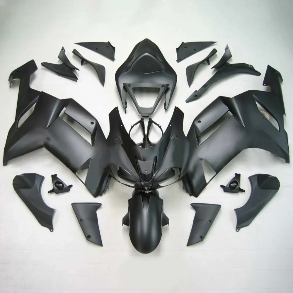 2007-2008 Kawasaki ZX6R 636 Amotopart Injection Fairing Kit Bodywork Plastic ABS #127