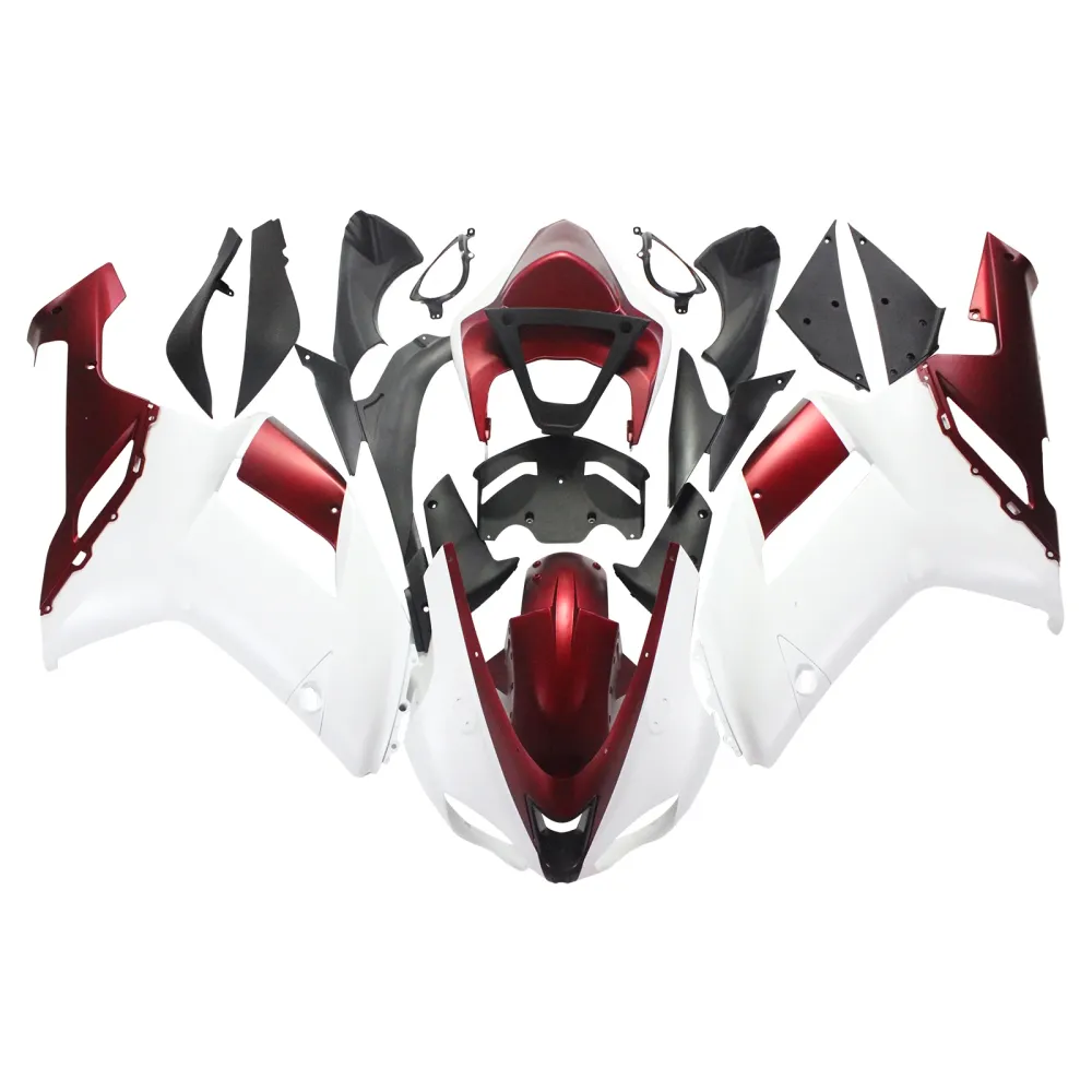 2007-2008 Kawasaki ZX6R 636 Amotopart Injeksjon Fairing Kit Bodywork Plastic ABS #133