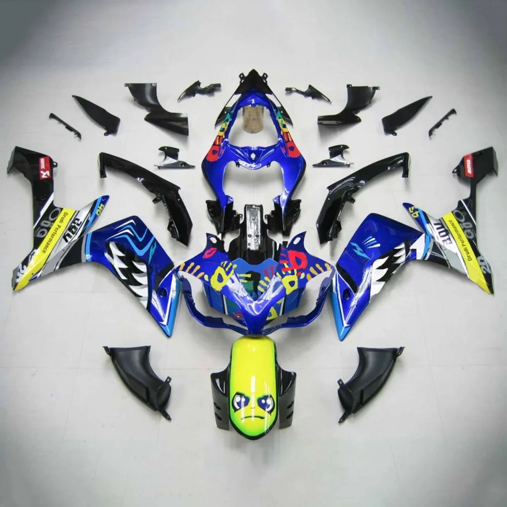 2007-2008 Yamaha YZF 1000 R1 Injection Fairing Kit Bodywork Plastic ABS #122 Amotopart