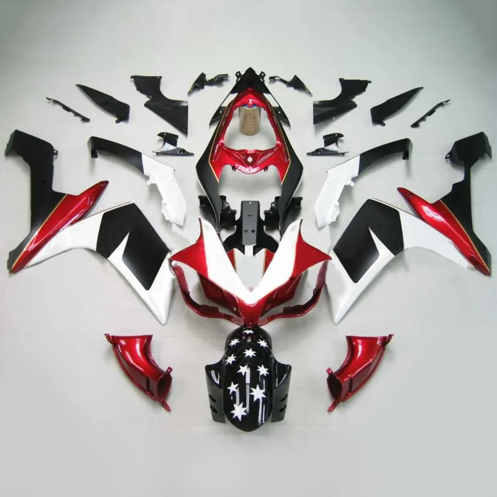2007-2008 Yamaha YZF 1000 R1 Injeksjon Fairing Kit Bodywork Plastic ABS #114 Amotopart