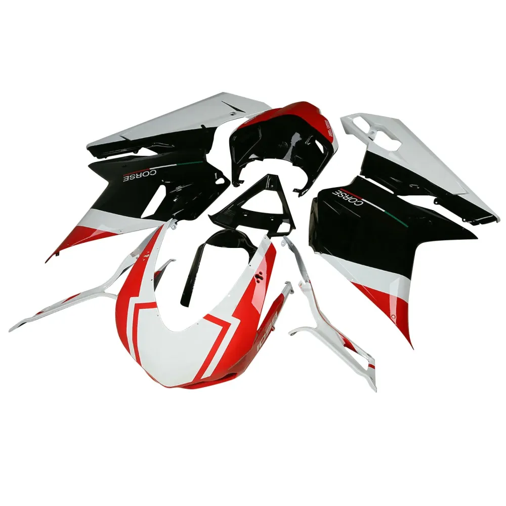 2007-2012 Ducati 1098 848 1198 Red White Abs Fairing Bodywork Kit #20 Amotopart