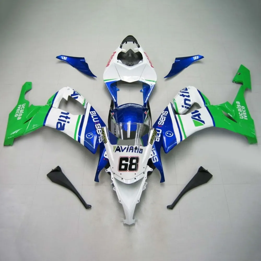 2008-2010 Kawasaki ZX10R Amotopart Injection Fairing Kit Bodywork Plast Abs #116