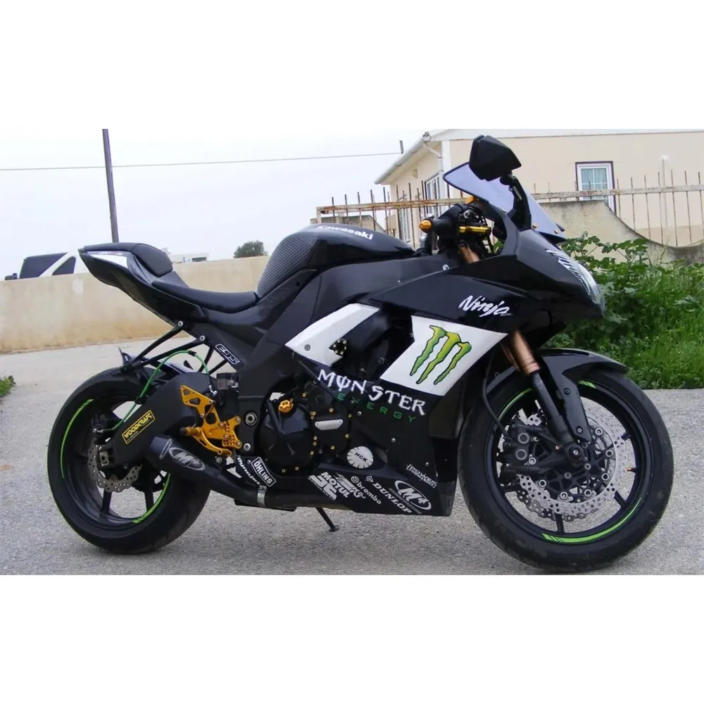 2008-2010 Kawasaki ZX10R Amotopart Injeksjon Fairing Kit Bodywork Plast Abs #101