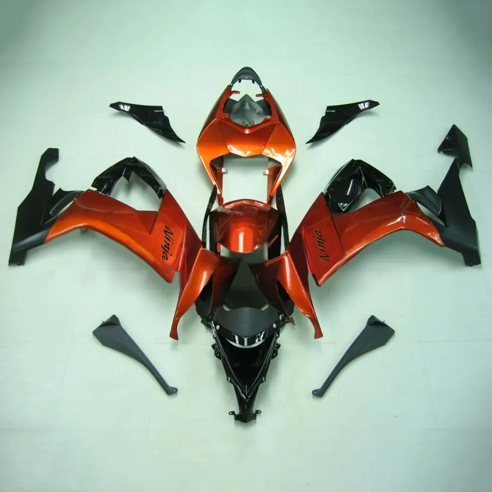 2008-2010 Kawasaki ZX10R Amotopart Injeksjon Fairing Kit Bodywork Plast Abs #114