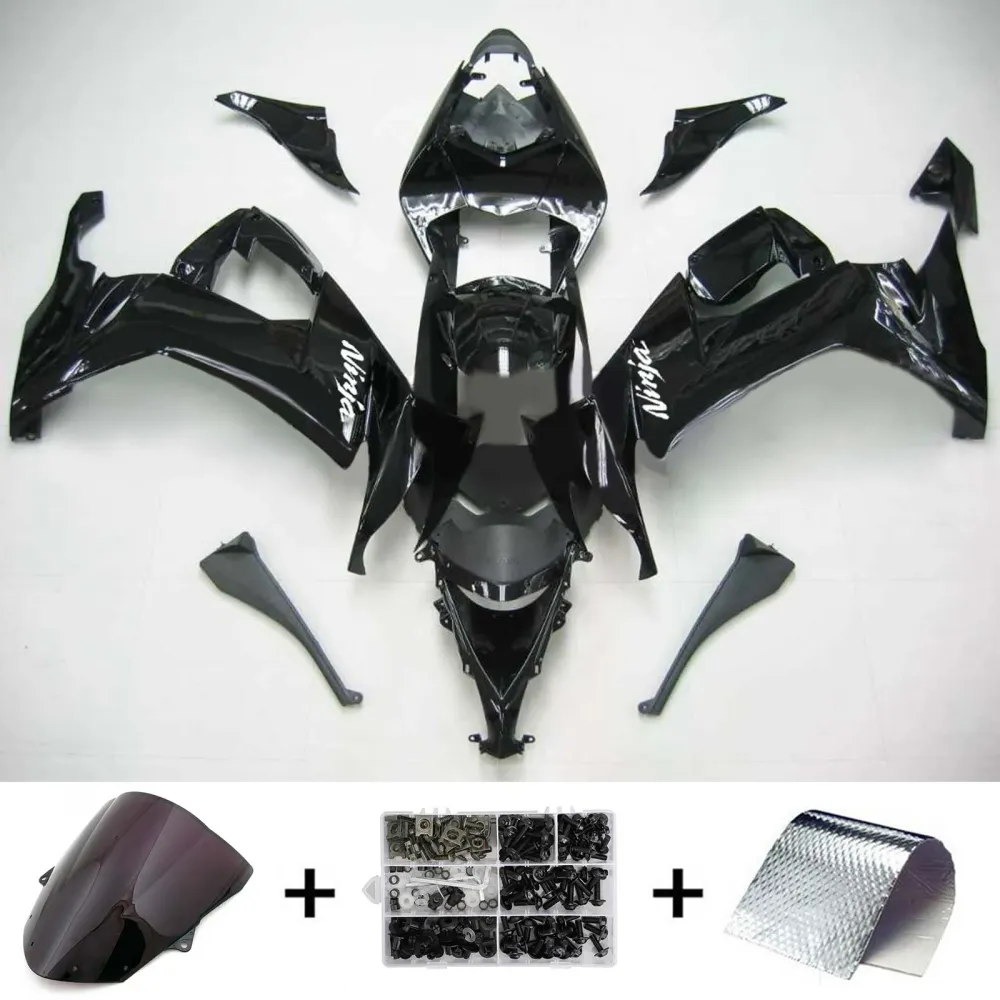2008-2010 Kawasaki ZX10R Amotopart Injeksjon Fairing Kit Bodywork Plast Abs #105