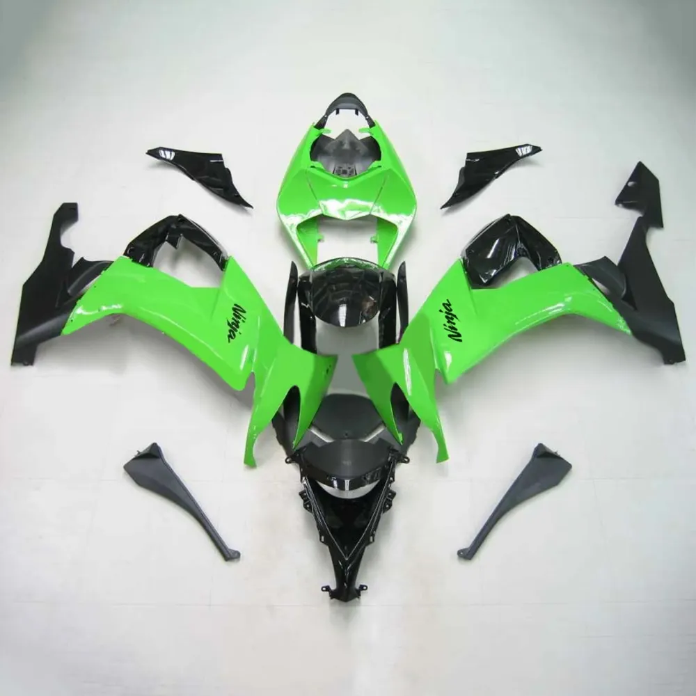 2008-2010 Kawasaki ZX10R Amotopart Injeksjon Fairing Kit Bodywork Plast Abs #112