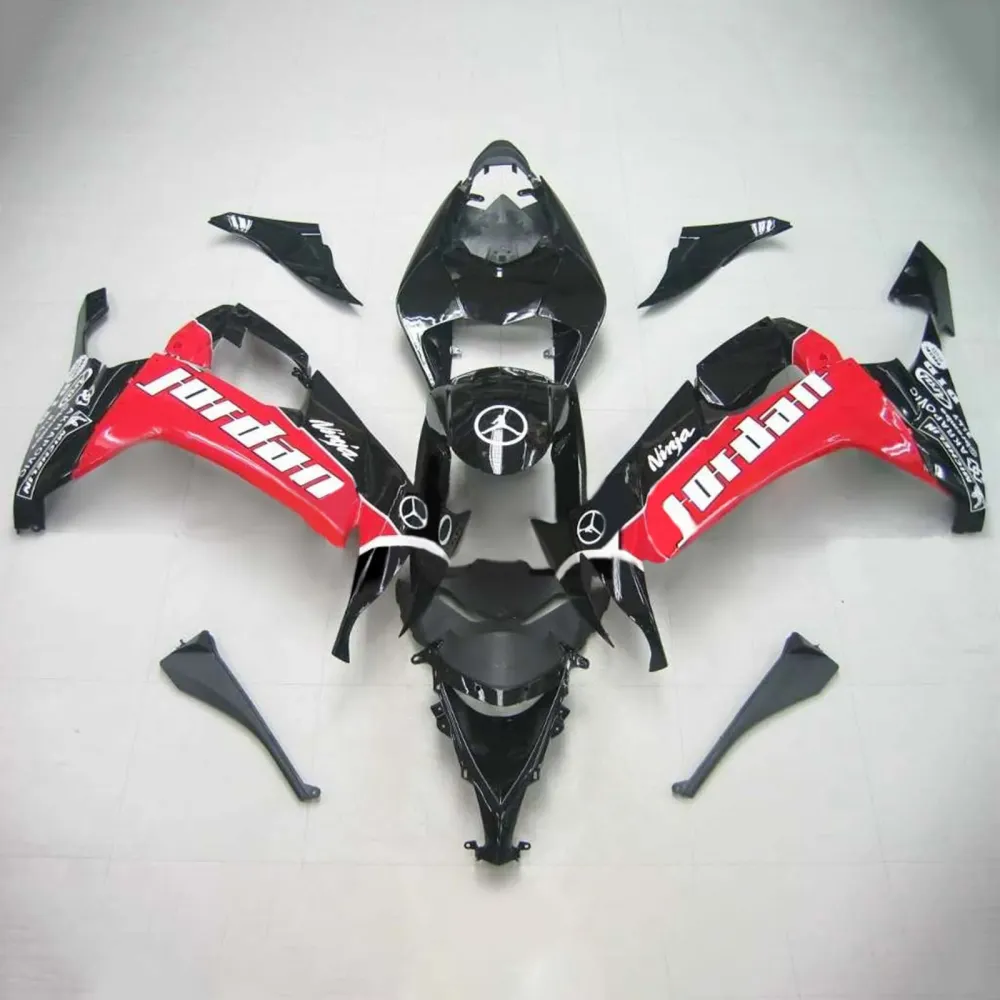 2008-2010 Kawasaki ZX10R Amotopart Injeksjon Fairing Kit Bodywork Plast Abs #108