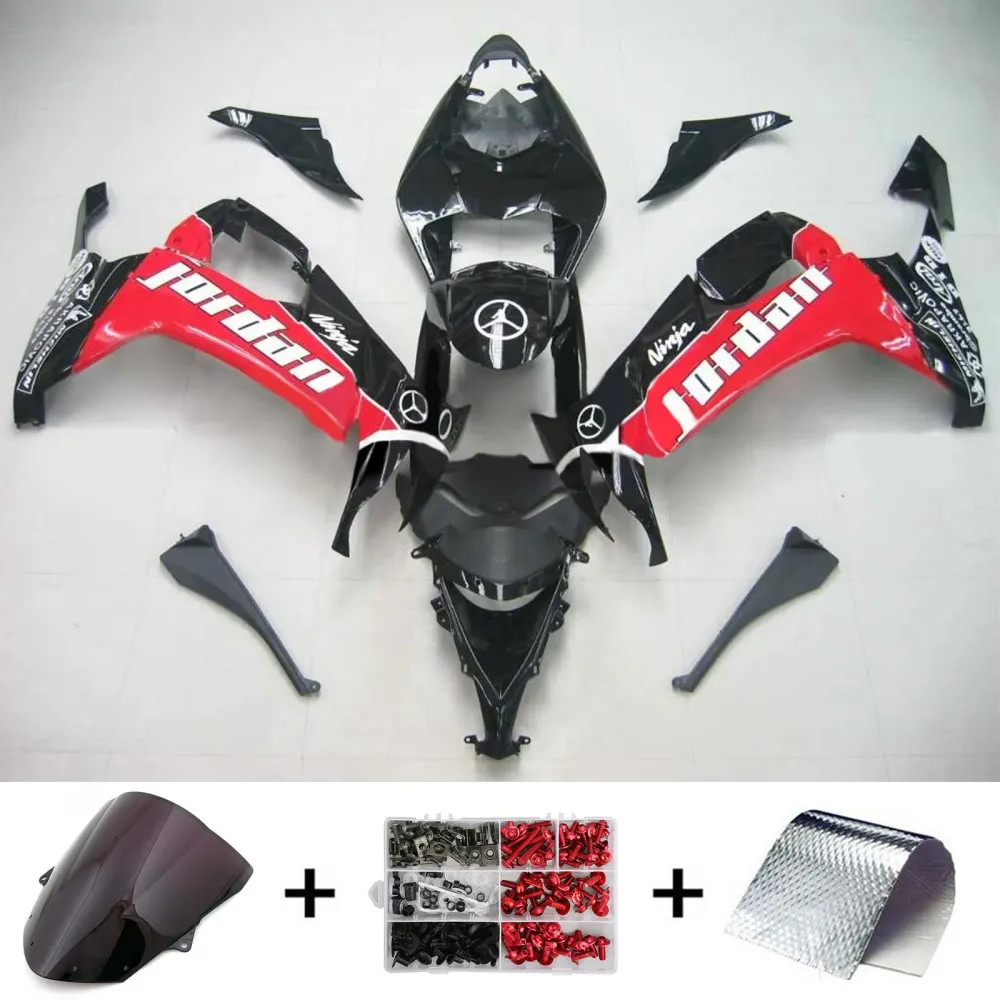 2008-2010 Kawasaki ZX10R Amotopart Injeksjon Fairing Kit Bodywork Plast Abs #108