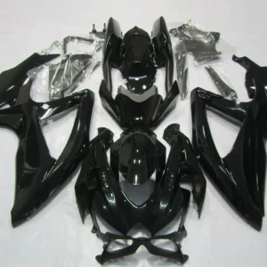 2008-2010 Suzuki GSXR600 750 Fairing Glossy Black Fairing Kit Amotopart