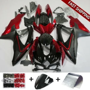2008-2010 Suzuki GSXR600/750 Fairing Matt Red Kit Amotopart