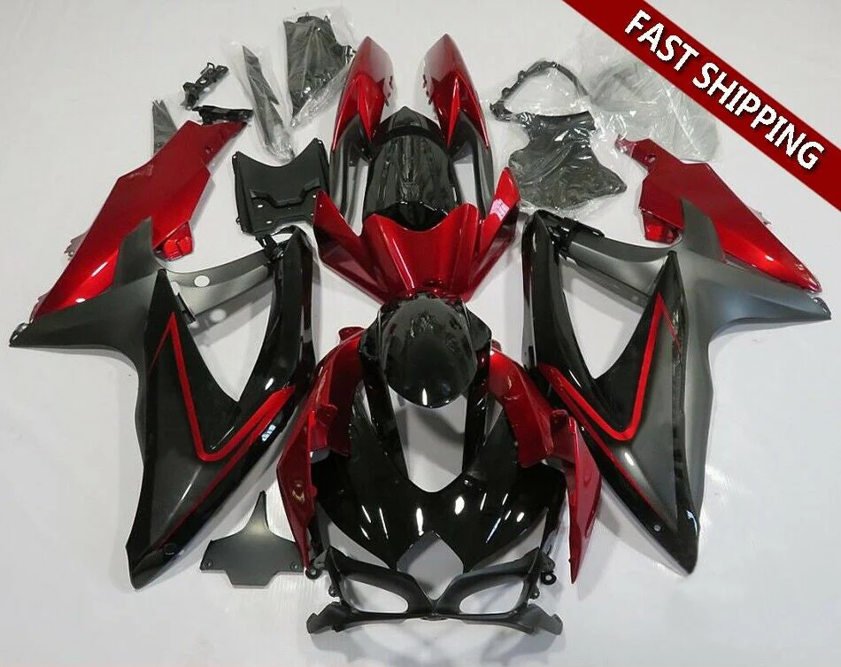 2008-2010 Suzuki GSXR600/750 Fairing Matt Red Kit Amotopart