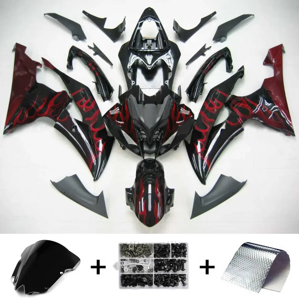 2008-2016 Yamaha YZF 600 R6 Amotopart Injection Fairing Kit Bodywork Plast Abs #110