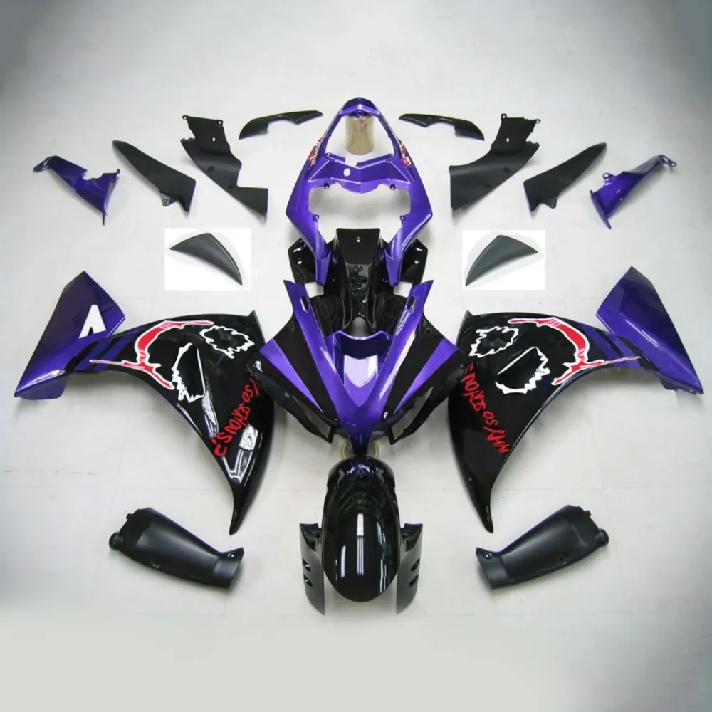2009-2011 Yamaha YZF 1000 R1 Injeksjon Fairing Kit Bodywork Plastic ABS #123 Amotopart